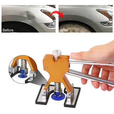 Auto-Lackier-Dellen-Reparatur-Sets, verstellbarer goldener Dellenheber, Dellen-Reparatur-Werkzeug-Set mit 22 Laschen