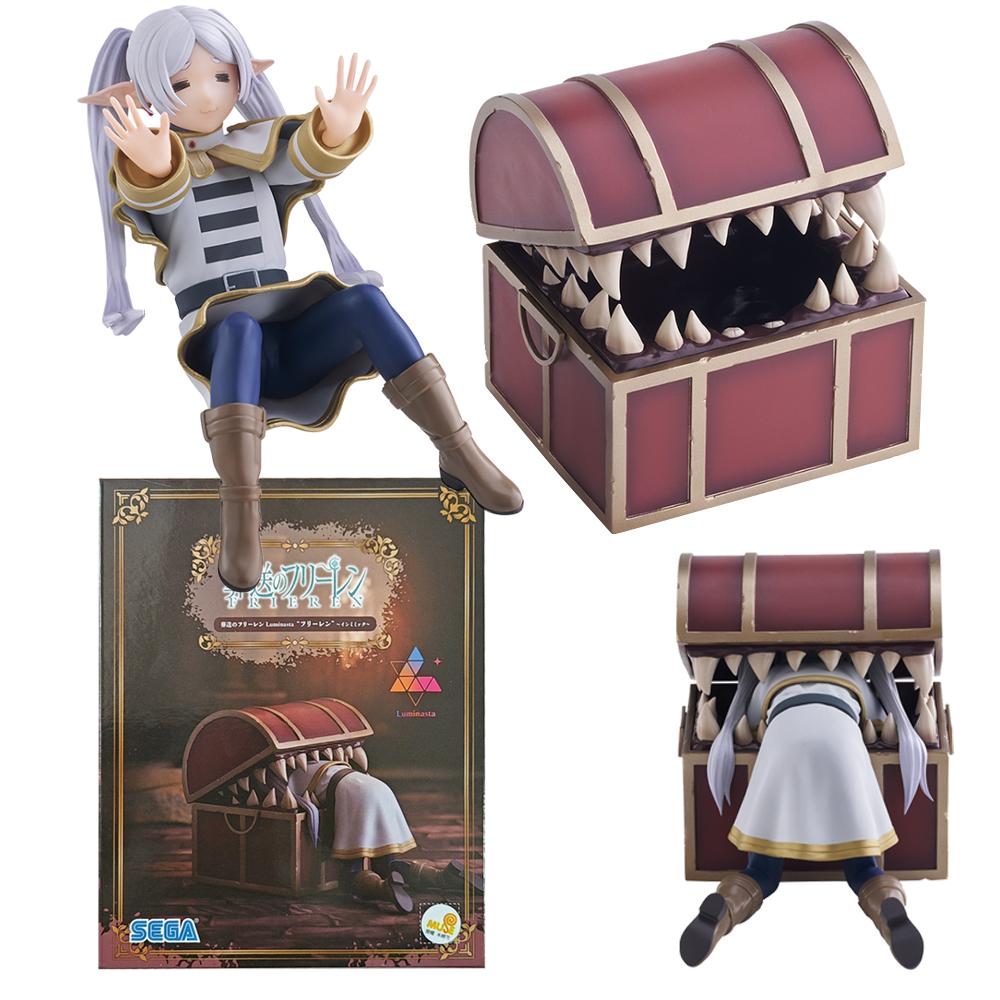 10CM Anime Sousou no Frieren Figur Frieren Møter Skattekiste-monsteret Kreativ Modell Leketøy Gave Dukke Actionfigur PVC