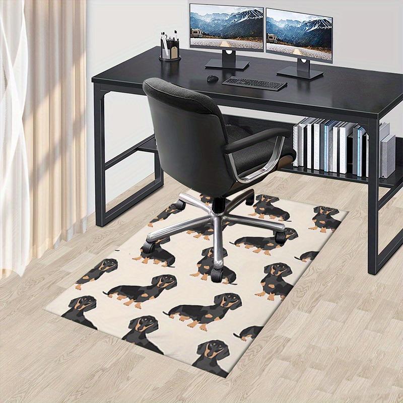 Office Carpet Dachshund Patterned Rug for Sofa Protection Under Chairs