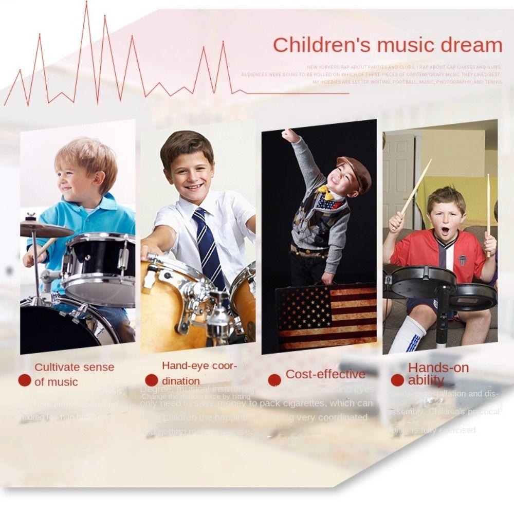 Drum Sets 5 Drums Musical Instruments Beat Children Jazz Drum Toy Children/Kids Gifts