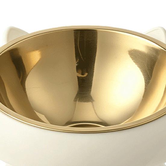 Jijijing Elevated Pet Bowl, Detachable Stainless Steel Inner Raised Cat Water or Food Protects Pets Spine, Feeder for Indoor Cats