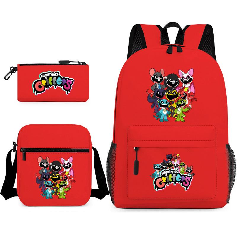 Poppy's Game Time Starry Sky Elementary School Bag Nightmare Animal Large Capacity Backpack Three-piece Set
