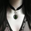 Classic Retro Velvet Waterdrop Pendant Necklace With Alloy Animal Charm For Women