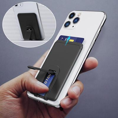 1/2 Stück Tragbarer Silikon Handy-Geldbörsenständer, Faltbarer Slim Stick-on Geldbörsenständer Kreditkartenhalter für iPhone & Smartphones