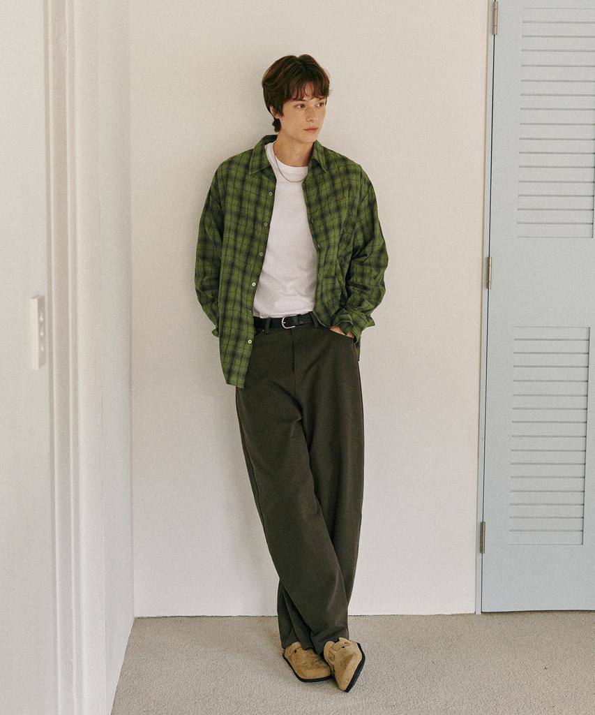 GLW Cotton Curved Pants Charcoal