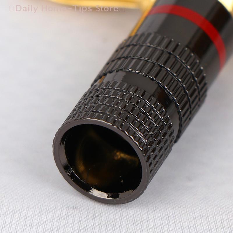1Pc 2025 New New Metal BANANA PLUGS 24K Gold-plated 4MM Banana Connector with Screw Lock For Audio Jack Speaker Plugs White&Red