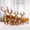 Christmas Reindeer Plush Faux Decorative Figurine for Home Display Windows and Party Decorations
