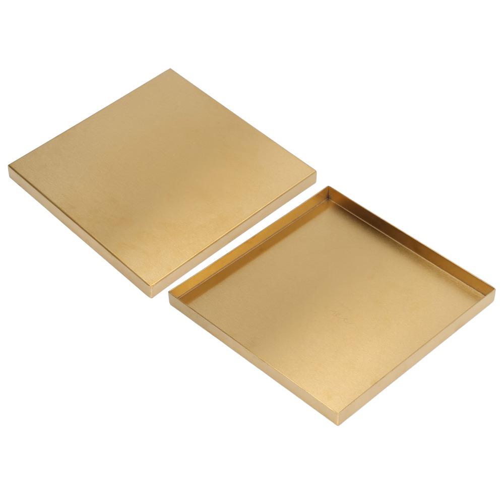 Gold Gold Stainless Steel Tray Square Stainless Steel Serving Tray Bathroom
