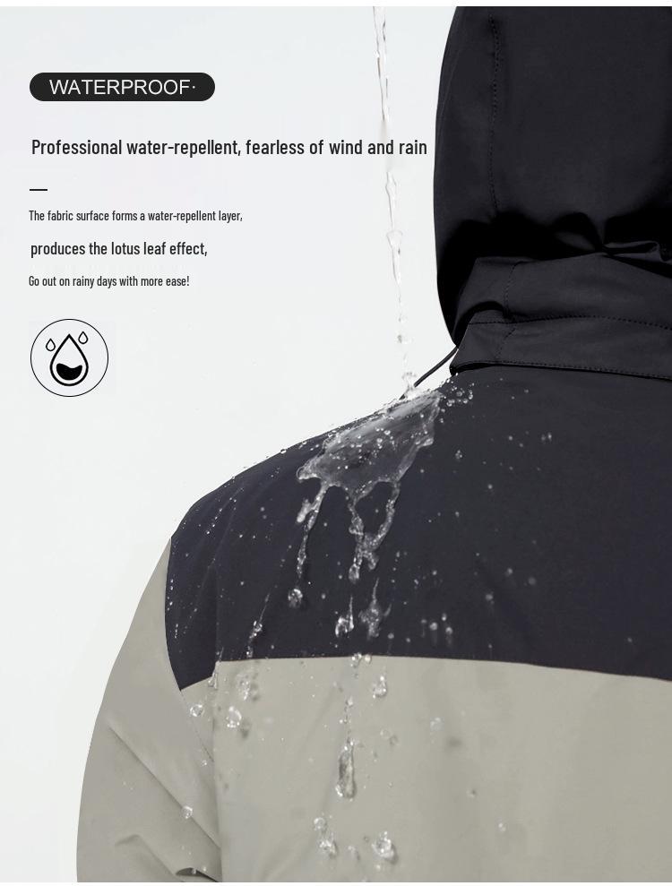 Unisex Outdoor Windbreaker: Waterproof, Windproof, Couple's Mountaineering Two-Piece Set