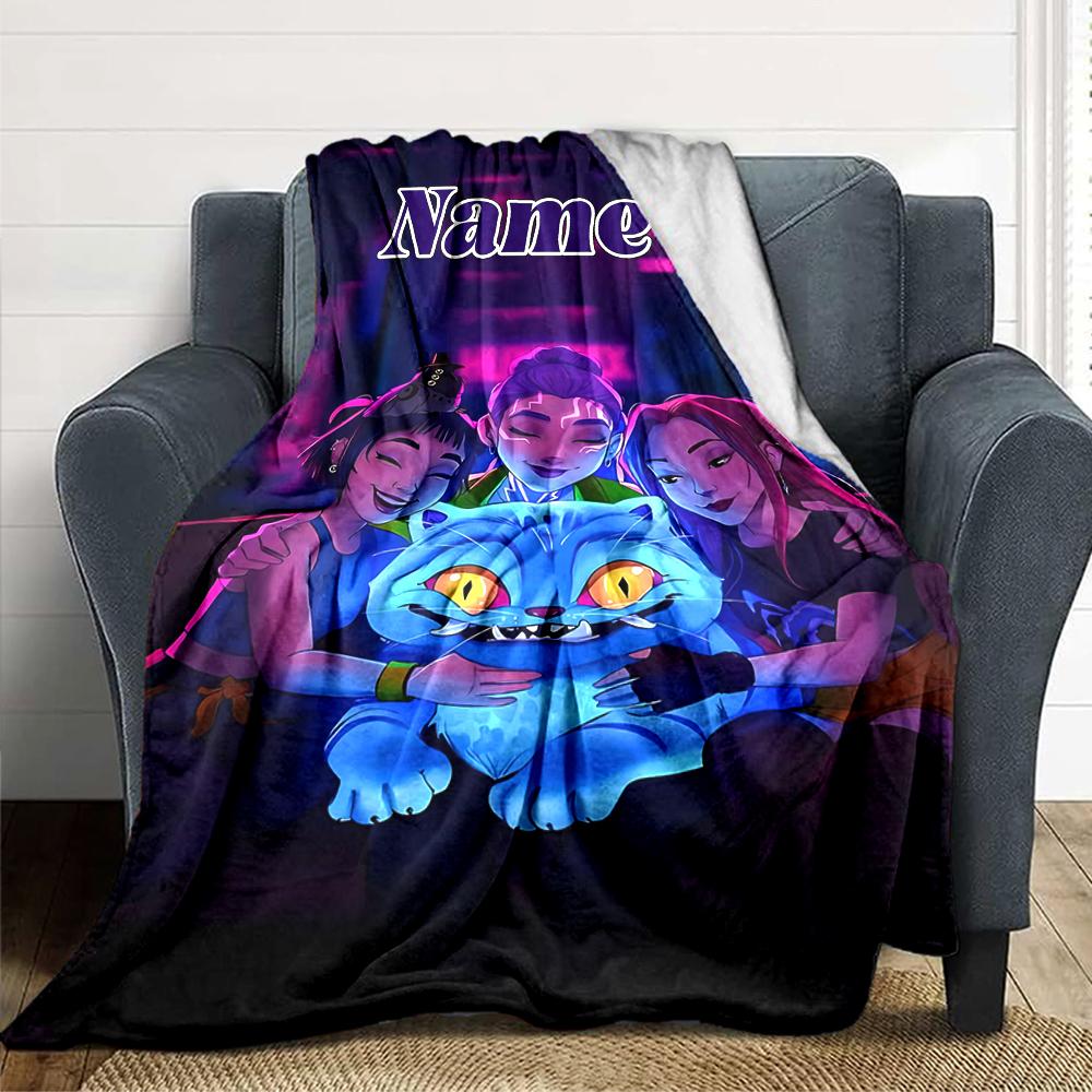 Custom Name Hunter'S Purple Dream Party Blanket For Couch Bed Plush Cozy Fuzzy Blanket Super Soft Warm Blankets For Fall And Winter 0916206