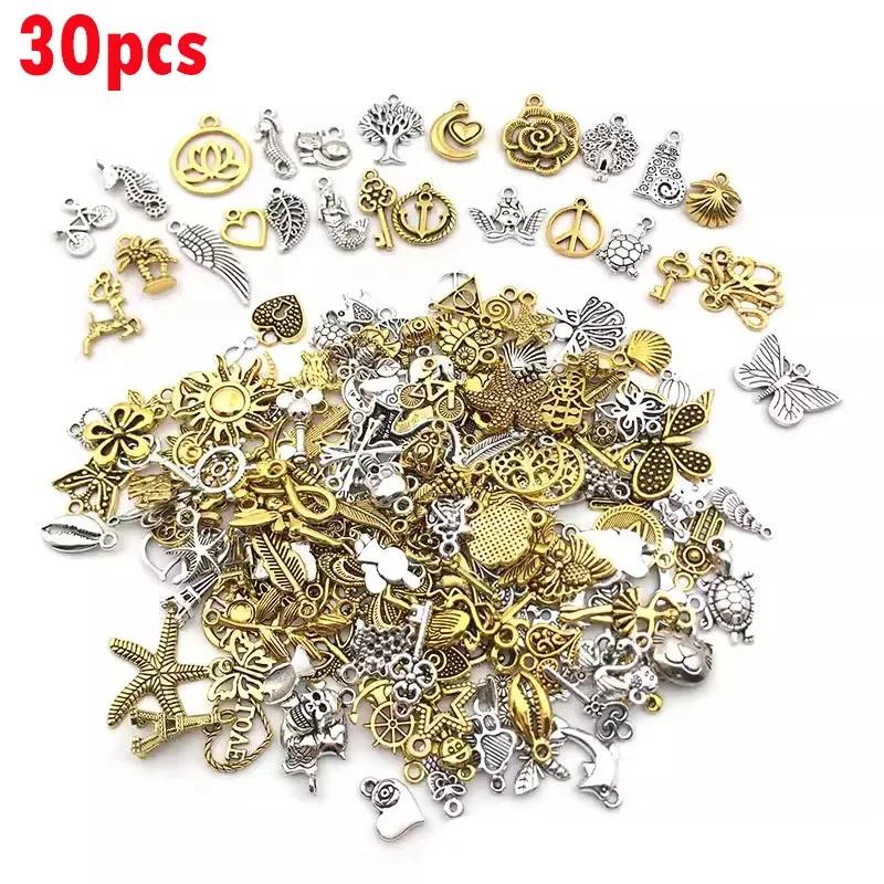 100pcs Tibetan Silver Mixed Pendant Animals Charms Beads for Jewelry Making Bracelet Earrings Necklace DIY Craft Art Charms