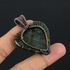 Labradorite Pendant, Handmade Gemstone 999 Copper Wire Wrapped Pendant Antique Jewelry, For Gift Silver Jewelry