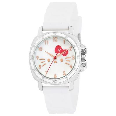 J-Axis Sanrio Rubber Big Face Watch, Hello Kitty, Women's, White, CR3C0008-KTW