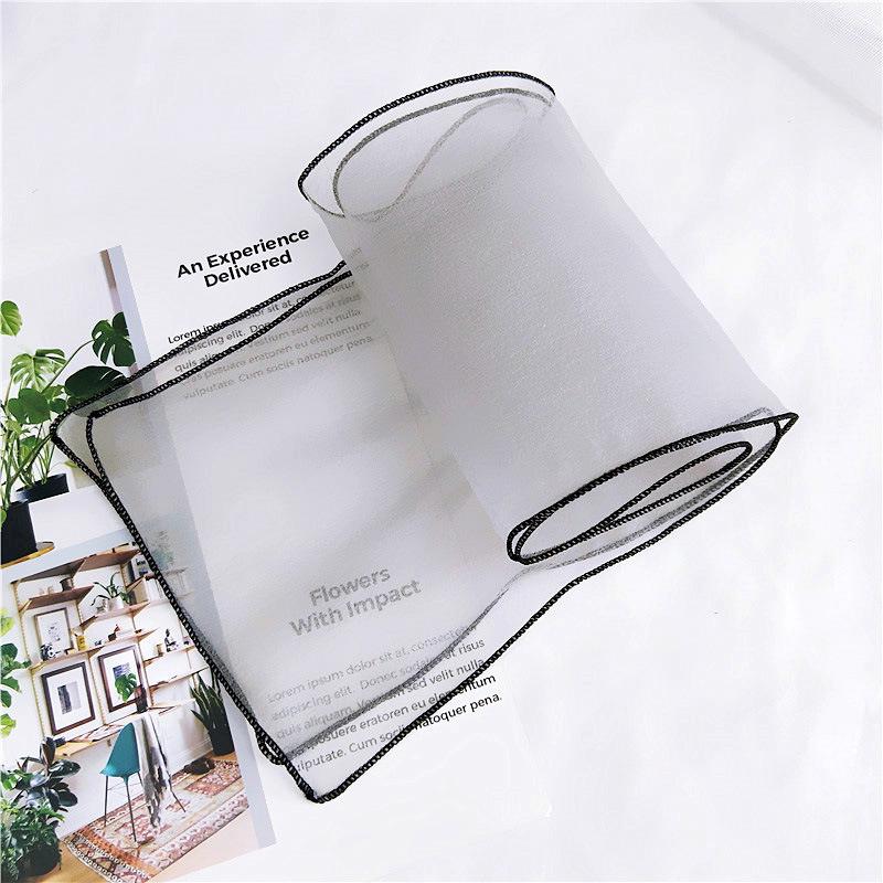 New Solid Color Scarf For Women In Spring And Autumn Versatile Ribbon Wrist Strap Headband Fashionable Decoration Student Neck Protection Small Scarf