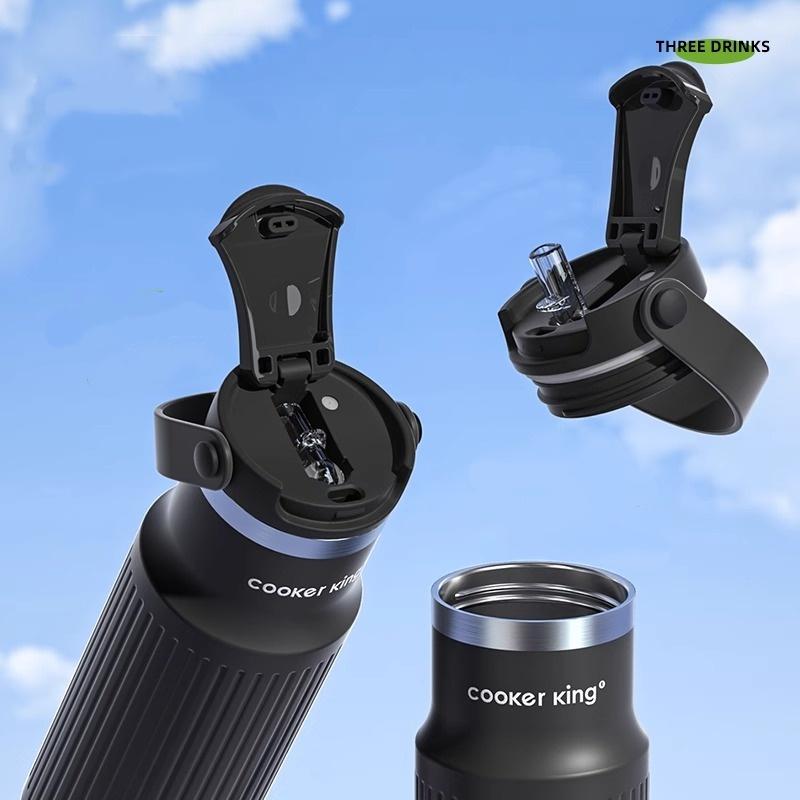COOKER KinG in Stock 650ml Thermos Cup Stainless Steel Insulated Water Bottle Sports Insulated Cup Keeps Cold and Hot Travel Mug