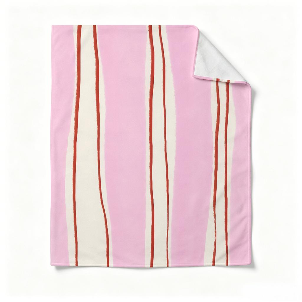 Pink Brush Stripe Beach Towel Sand Free Quick Dry Absorbent Thin Compact Towels for Swimming Pool Camping Beach Accessories