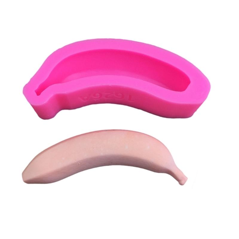Formy Silikonowe 3D w Kształcie Banana Formy do Fondantu Akcesoria do Ciast DIY Narzędzie do Pieczenia Ciast Ozdoba z Żywicy Formy do Ręcznie Robionych Mydła