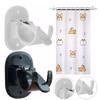Modern Adhesive Hooks For Curtains 6Pieces No Drilling ABS Mounting Brackets Shower Rod Clips Hangers Kitchen Bedroom