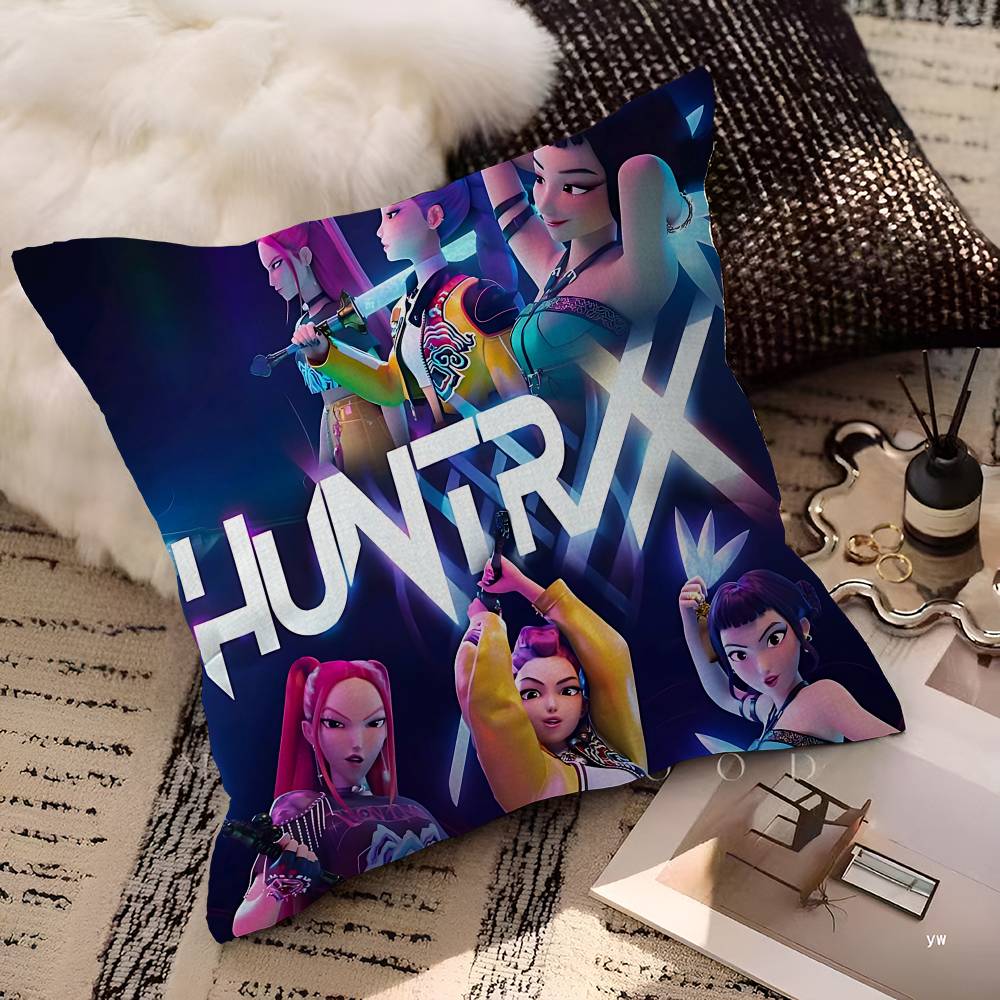 Classic Kpop D-Demon Movie Hunters Pillow Cover Sofa Cushion Cover Home Room Decoration Children Gift
