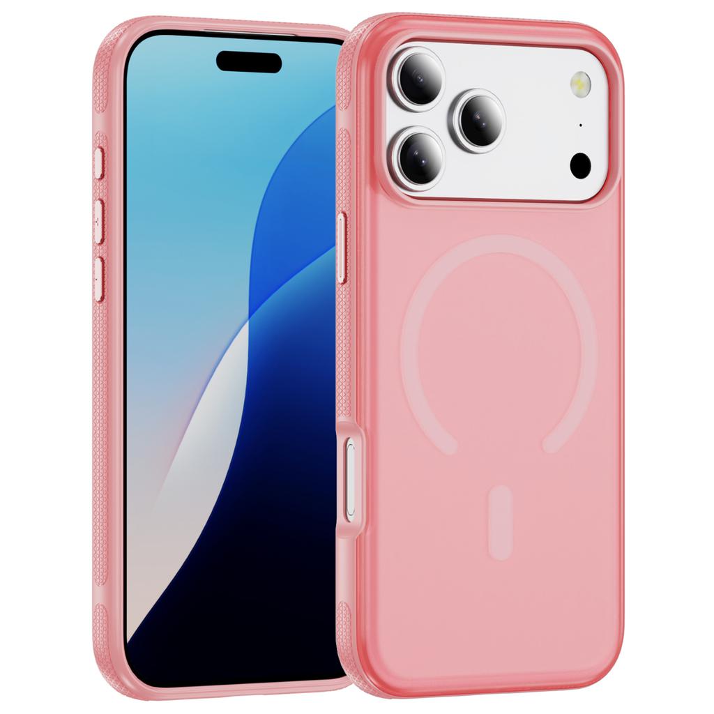 For iPhone 17 Pro Case PC+TPU Skin Touch Anti-drop Phone Cover Compatible with MagSafe