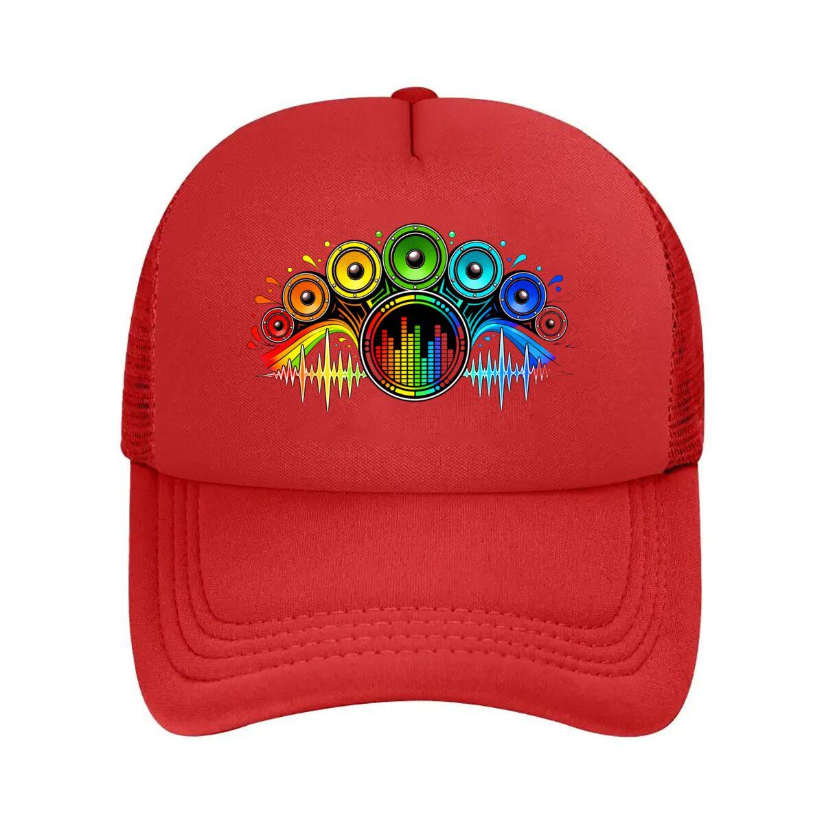 Rainbow Audio Pulse Speaker Skyline Mesh Baseball Cap Hip Hop Adjustable