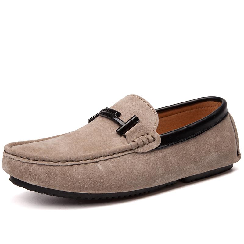 Luxury Spring Autumn Men Loafers Genuine Leather Suede Shoes Mens Driving Boat Shoes Slip-On Casual Moccasins Breathable Flats