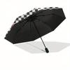 Disney Lightning McQueen Manual Opening and Closing Umbrella - 8-Rib Reinforced Folding Design, Lightweight