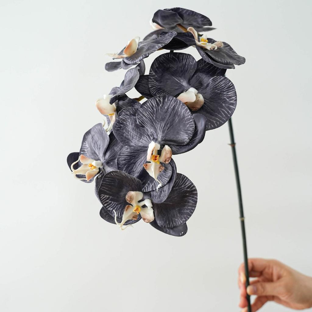 High Quality Luxury Flowers Latex 8 Heads Butterfly Orchids Artificial Real Touch Phalaenopsis Orchid Wedding Decor