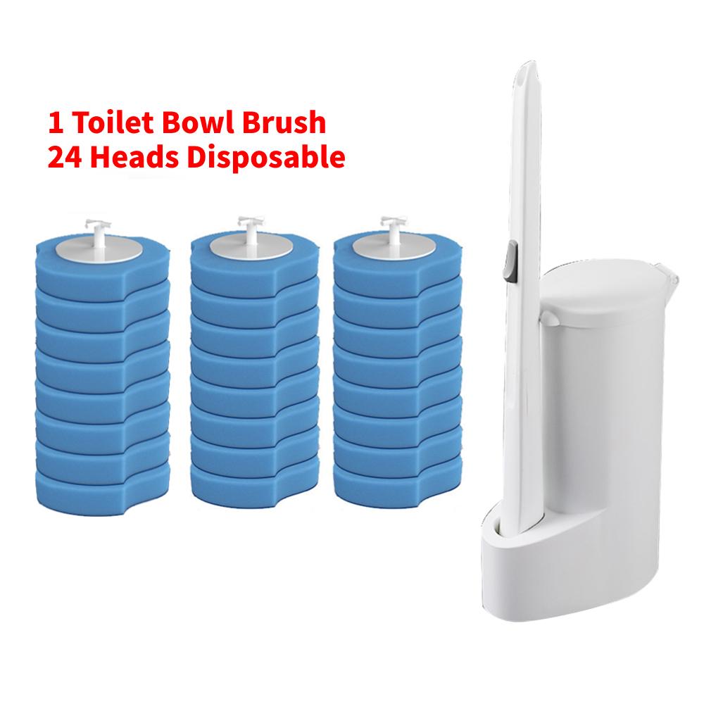 8-32PCS Disposable Toilet Bowl Brush Long Handle Cleaner Brush & Replacement Cleaning Heads Toilet Brush WC Toilet Accessories