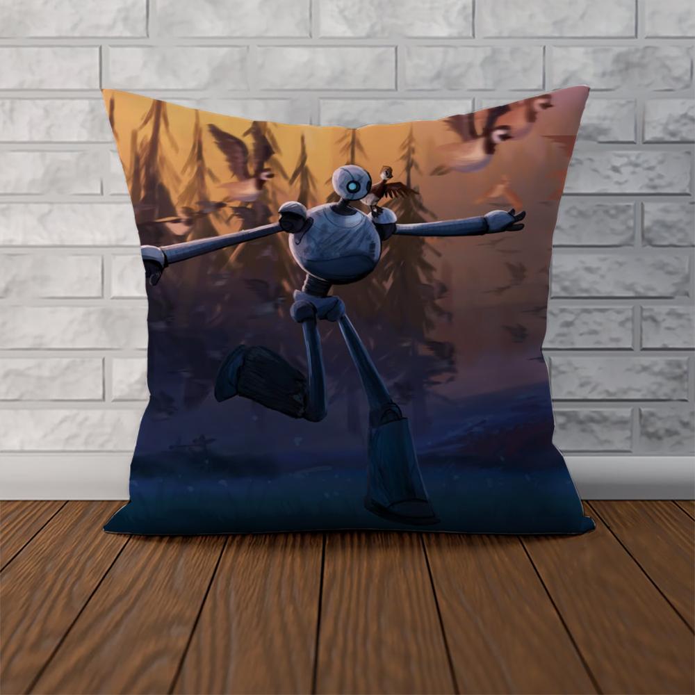 The Wild RRobot Pillow Case For Car Sofa Decorative Home Doublesided Print Plush Square Throw Pillow Cushion Cover