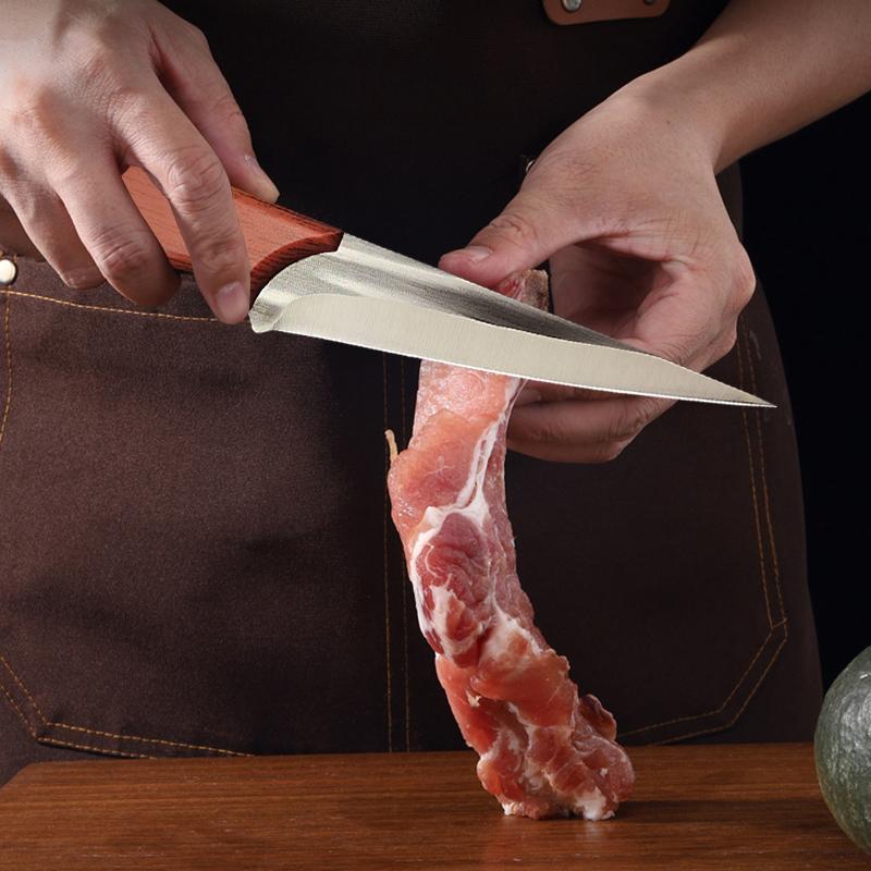 Stainless Steel Boning Knife Kitchen Cleaver Chef Slicing Knife Fishing Cutting Fruits Vegetables Paring Tools