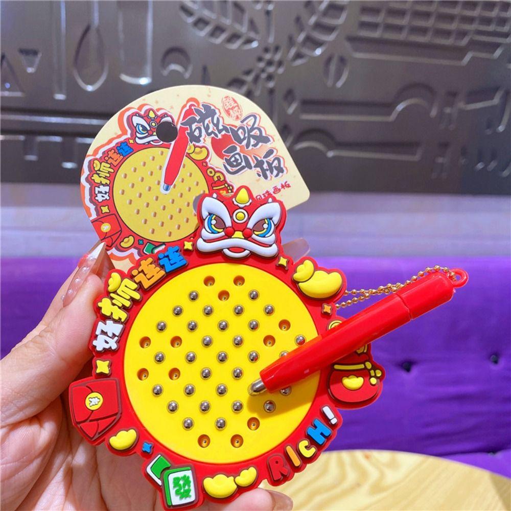 Lion Dance Mini Funny Keychain Become Rich Drawing Toy Pendant  Toddler Gifts