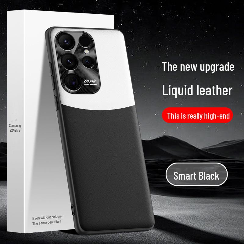 

Чехол для телефона Samsung S24ultra Liquid Leather Anti-Fall Protective - One Piece; Грязеотталкивающий, ударопрочный чехол. Samsung S24 Ultra