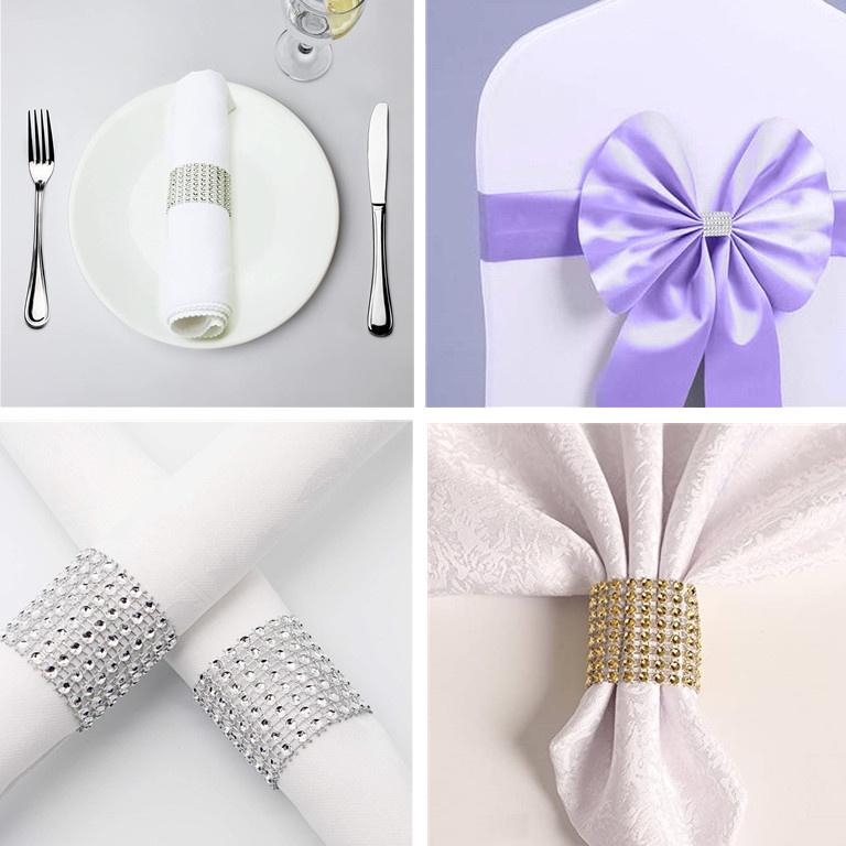 STRASSED NAPKIN HOLDER FOR HOLIDAYS WEDDING DINNERS NAPKIN HOLDER Fabric Napkin Holder Cloth Napkin Ring
