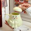 450ml Pear Shape Ceramic Mugs Cute Pear Shape Ceramic Drinkware with Handle and Lid Home Office Breakfast Milk Drink Mug