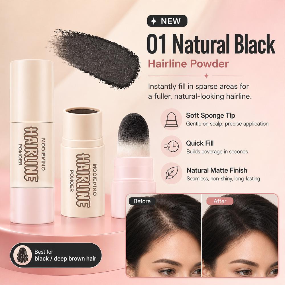 Hairline retouching powder, natural hairline powder stick, repairing, waterproof, sweat-proof, non-makeup shadow