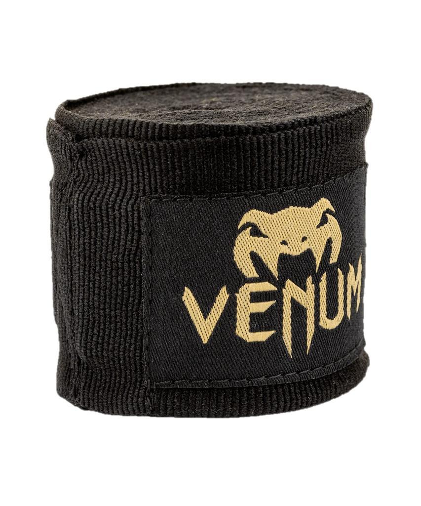 VENUM Bandages Bandages for and Martial Arts x 4.5m //Venum Boxing, Kickboxing, (Black Gold)