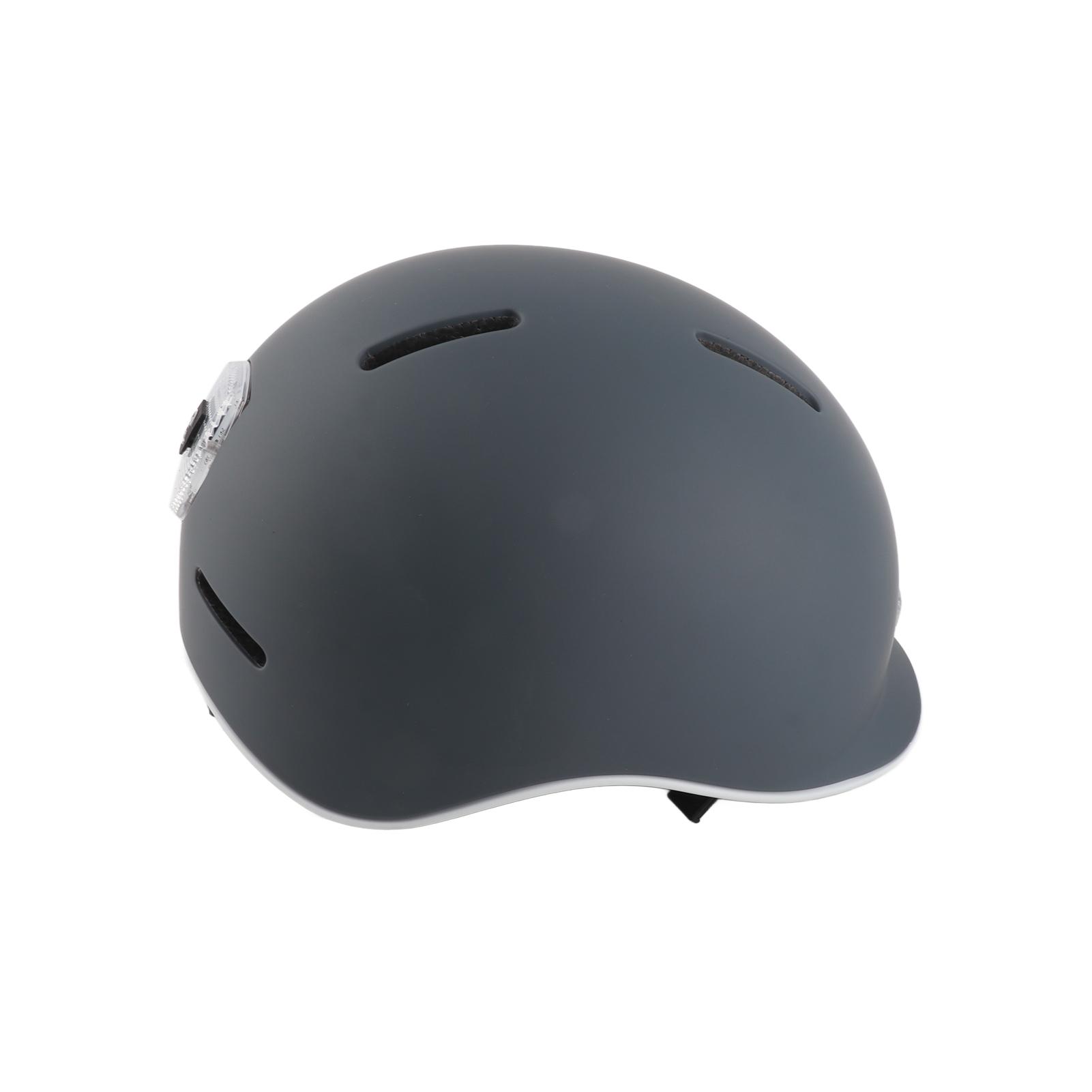 

Lightweight Cycling Helmet Breathable Night Riding Mountain Bike Safety Hat with Warning Light серый