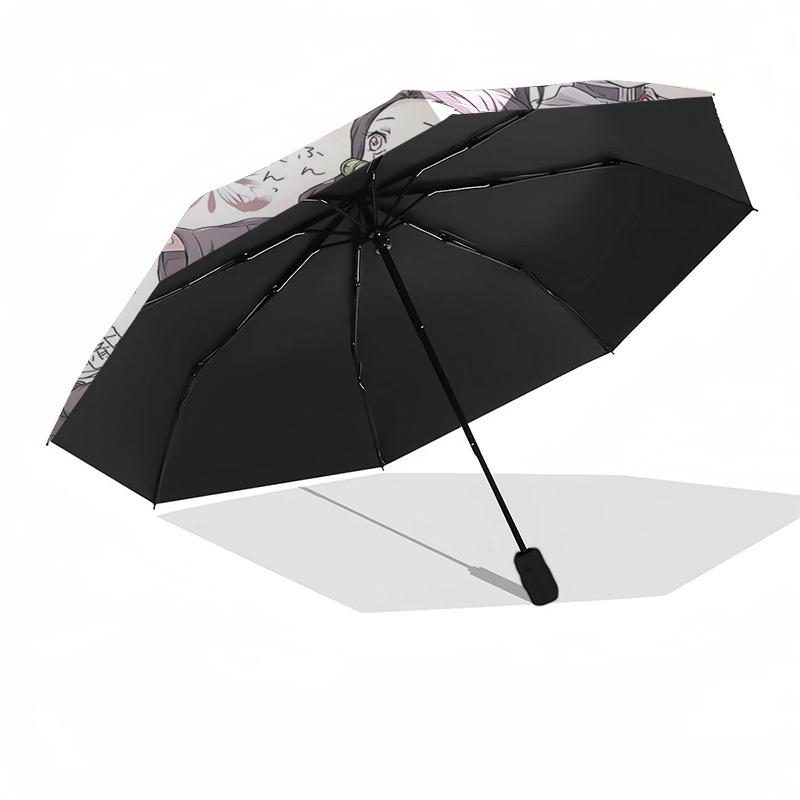 1pc Kaguya-sama: Love Is War Inspired Automatic Opening Folding Umbrella with Bamboo Stick Handle - Perfect for Fans, Travelers, and Daily Use.U040