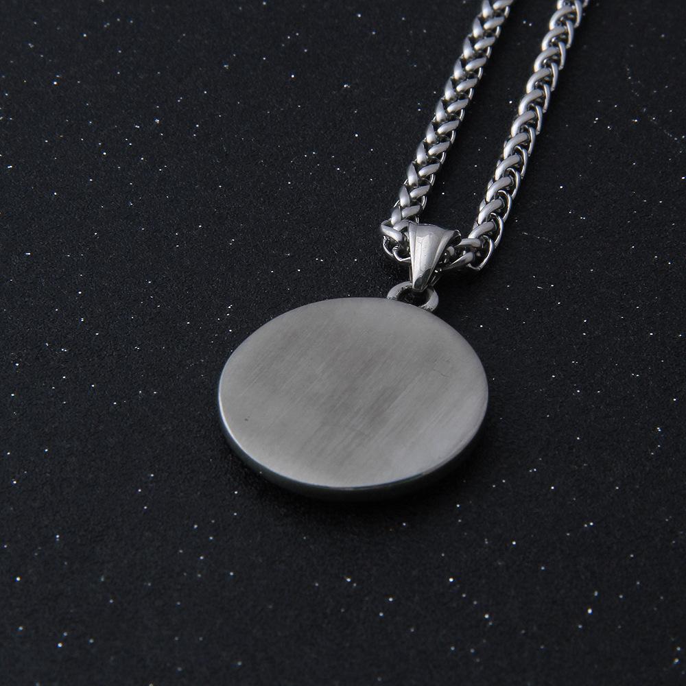 Wikingowski Celtycki Węzeł Okrągły Wisiorek Naszyjnik - Mężczyźni Kobiety Stal Nierdzewna Celtycki Węzeł Amulet Łańcuszek na Obójczyk - Ręcznie Robiony Metal Vintage Serce