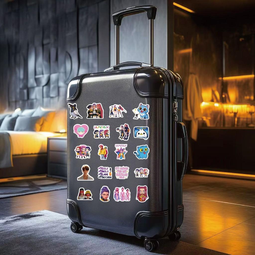 70-Piece KPOP Demon Hunter Stickers - Korean Style Glossy Film Cartoon Decor Decals for Backpacks, Phones & Water Bottles