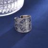 Cutting Craft Titanium Steel Hexagram Open Ring Punk Men's Jewelry Accessory
