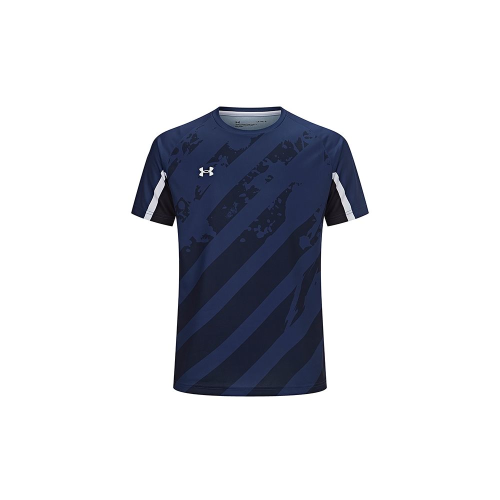 Under Armour Минималистичный логотип для бега ежедневного фитнеса велоспорта принта Dopamine круглый вырез трикотажная футболка с коротким рукавом унисекс топы синий 24500504-408 S 5384₽