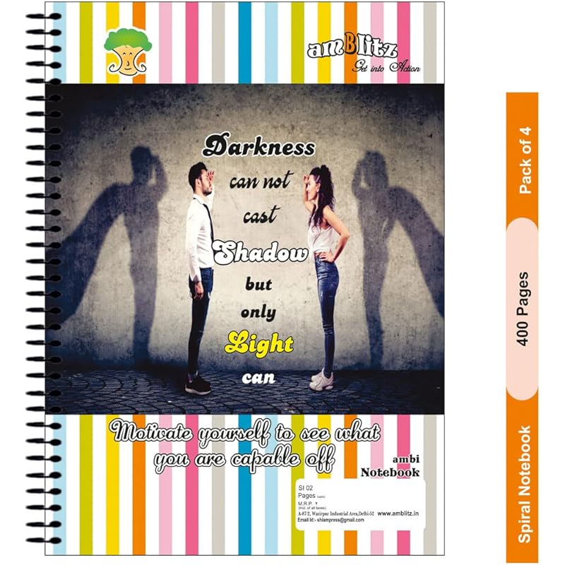 

Amblitz Omr Sheet Combo - 50 Omr Sheet Of 100 Mcq + Ruled Spiral Notebook (200 Pages, A4 Size) Regular белый