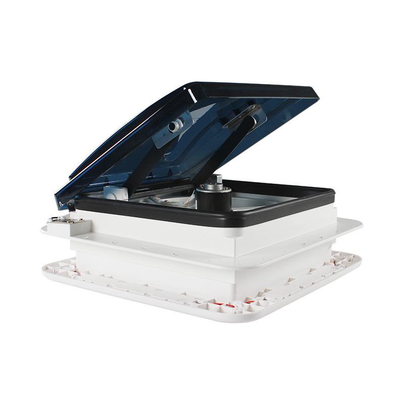 12V/24V RV Skylight Ventilation Fan with Rain Sensor, Insect Protection, Two-Way Airflow & Light for Motorhomes