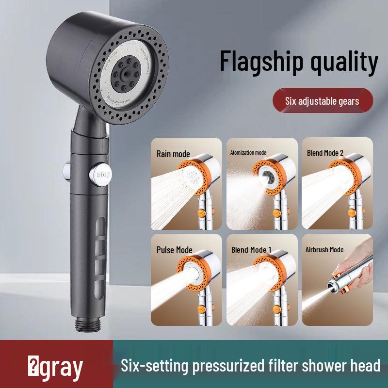 Pressurized Rain Shower Head Filter Nozzle for Home Bathrooms