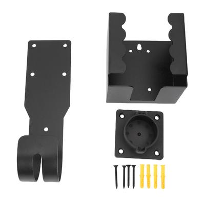 EV Charger Holder Wall Mount Kit Fit for J1772 Connector Carbon Steel J Hook EV Charging Box Cable Holder for Electric