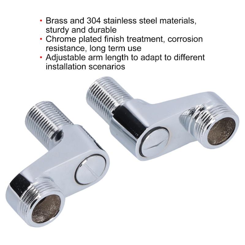 G1/2 To G3/4 Shower Mixer Faucet Swing Arm Adapter Cold Hot Water Pipe Fixed Accessory For Bathroom