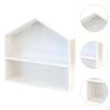 Shadow Box Display Shelf Figure Holder 2 Layer Accessories Rustic Multifunctional Wall Storage Rack
