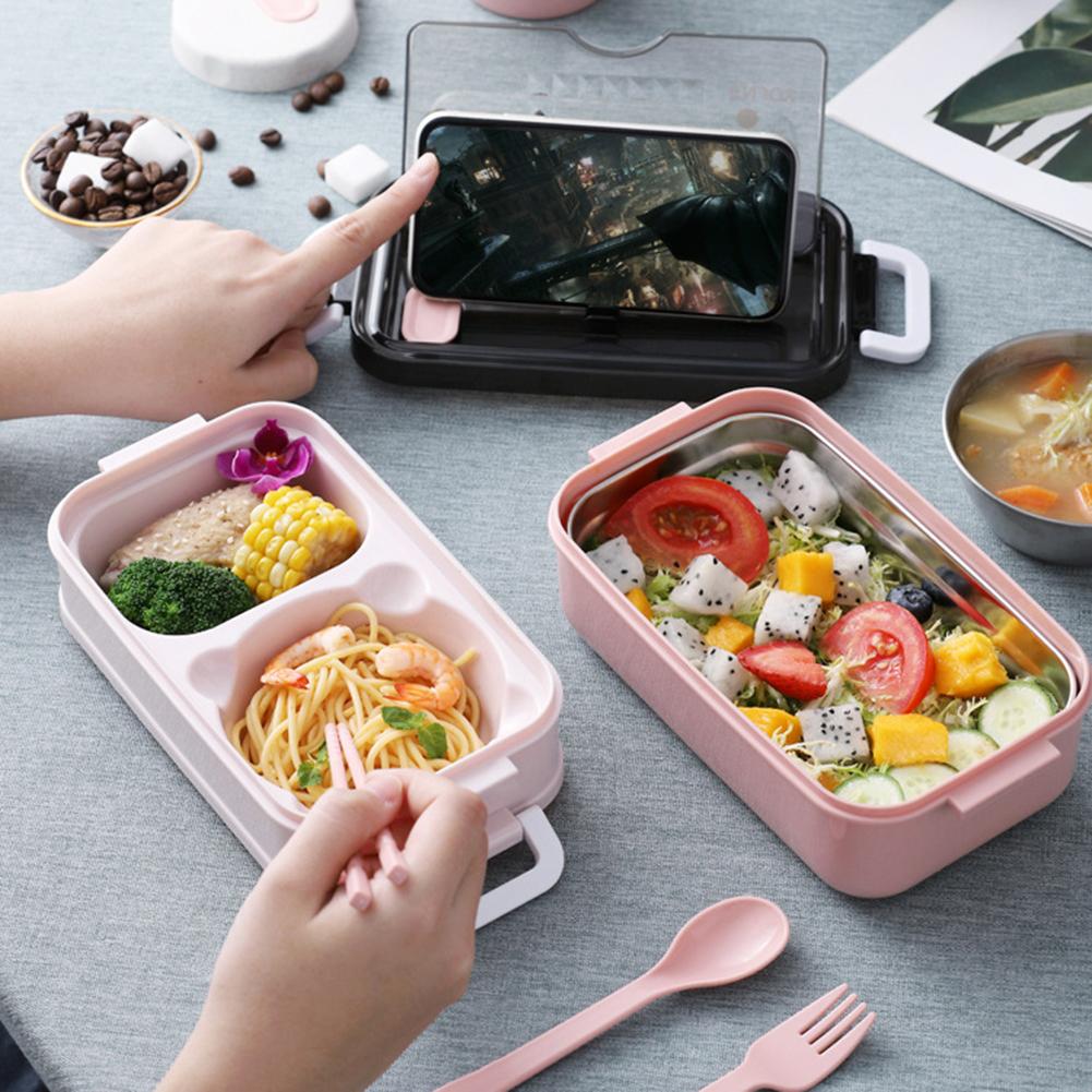 Metal Lunch Box Bento Lunch Box Containers Food-Safe Bento Lunch Boxes Leakproof Lunch Containers For School Kids Office Worker